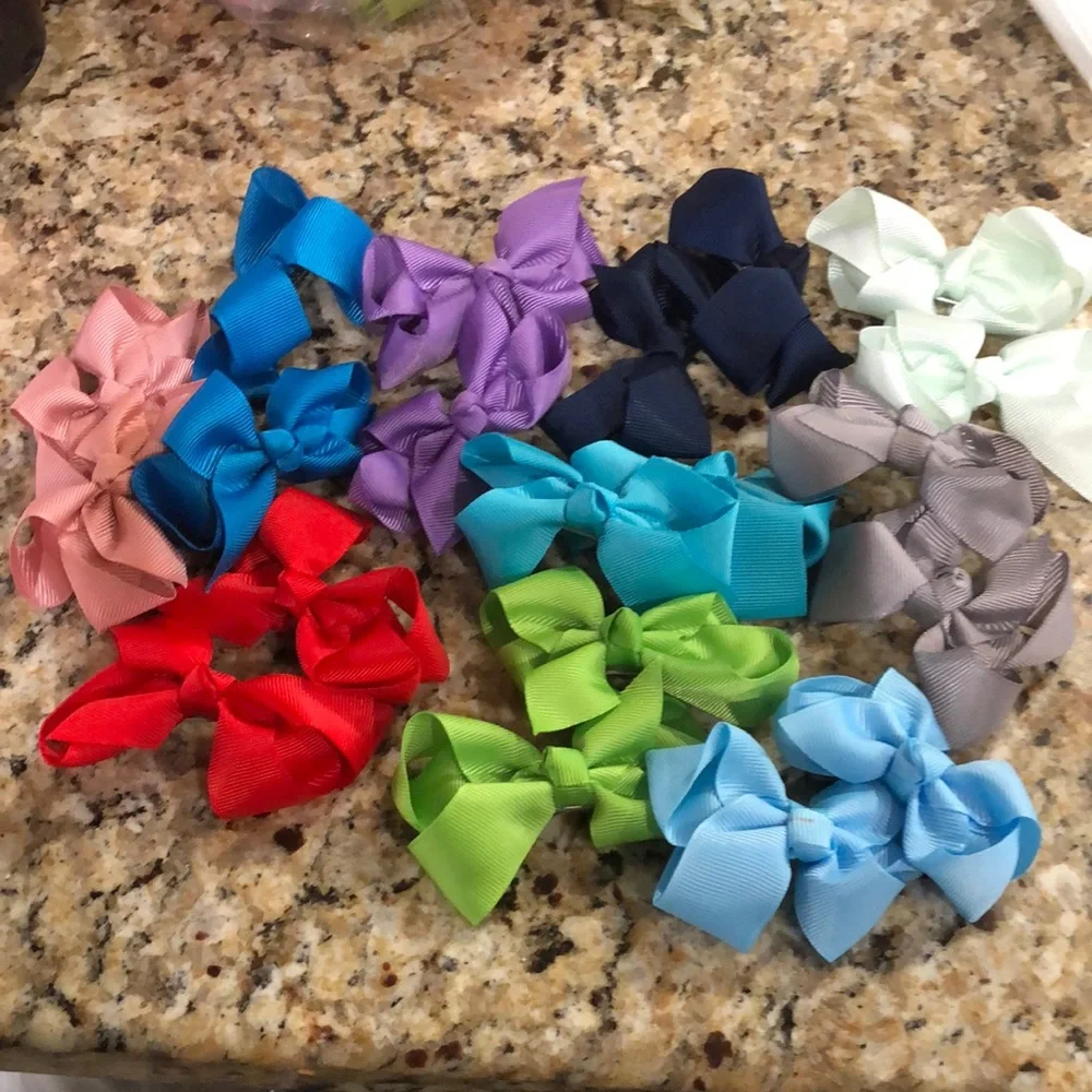Colorful Kids Hair Bow Set 20